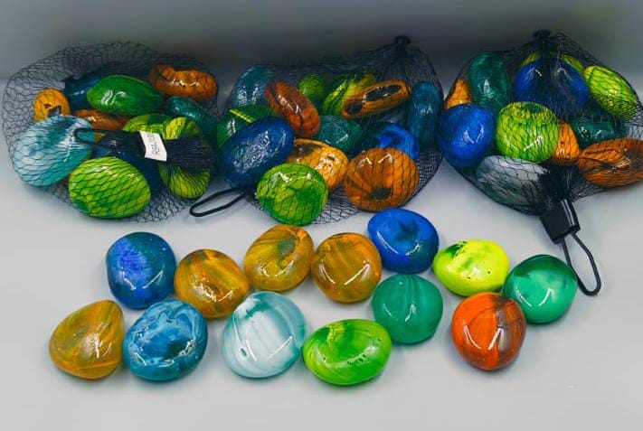 Tiger Glass Pebbles