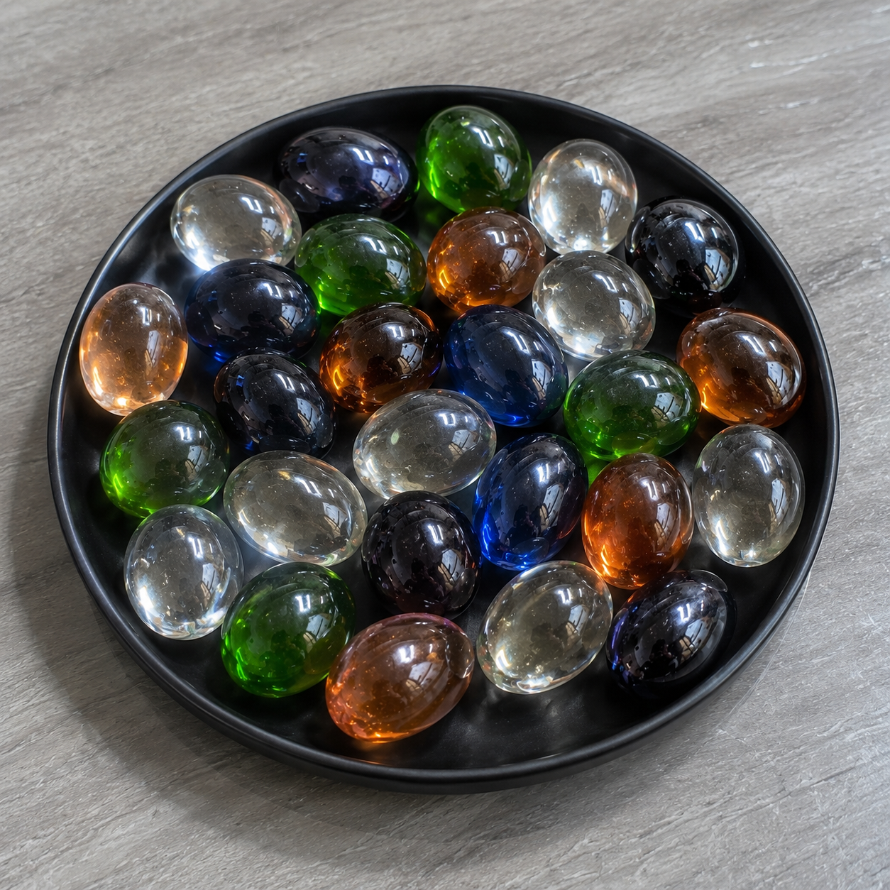 Oval Glass Pebbles